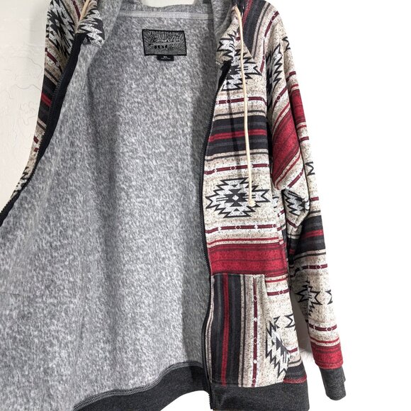 BROOKLYN CLOTH Jacket Men's XL Multicolor Southwest Full Zip Hooded Long Sleeve - Picture 7 of 14